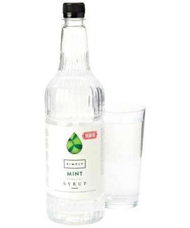 Simply Sugar Free Mint Syrup Low Calorie Vegan & Nut Free Flavoured Syrup for Coffee Cocktails & Baking (1 Litre) Mint 1 l (Pack of 1)