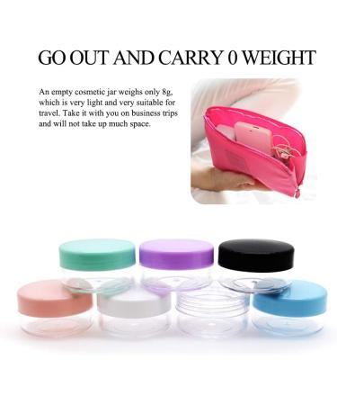 Pudsern 105-Piece 10g Cosmetic Sample Container Set - Empty Round Plastic Jars for Creams Nail Polish Lip Balm & Makeup Storage - 7 Color Options - Buy Online on SooperMarket.com