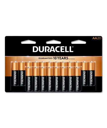Duracell CopperTop Alkaline Batteries with Duralock Power Preserve Technology AA 20/Pk (DURMN1500B20Z)