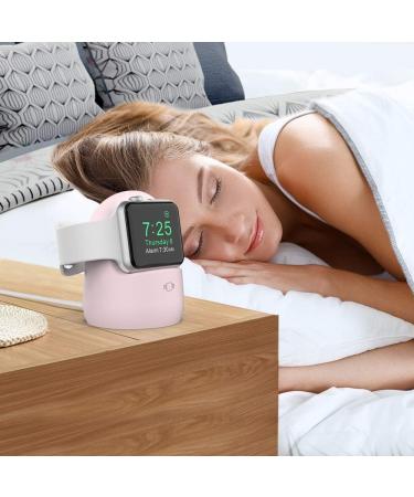 AhaStyle iWatch Stand Silicone Charging Dock Holder Accessories for Apple Watch Series 8/Ultra/SE2/7/6/SE/5/4/3/2/1(49/45/44/42/41/40/38mm)  Supports Nightstand ModeAdapters NOT Included(Pink) - Buy Online on SooperMarket.com
