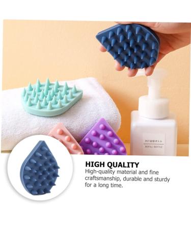 Silicone Shampoo Comb & Scrubber Massager | Scalp & Body Brush for Baby Shower | Dark Blue | 1pc - Buy Online on SooperMarket.com