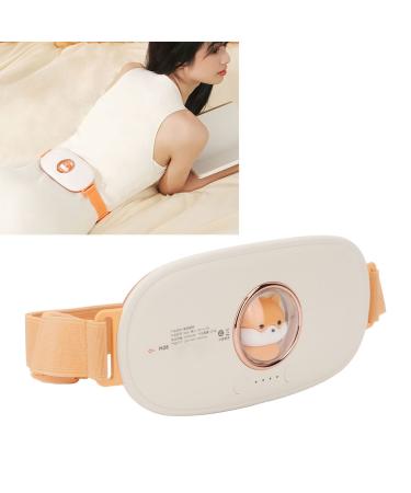 Heating pillows menstruation heating pillows for back pain with 4 heat levels 4 vibration massage modes abdominal girdle with quick heating relief from abdominal pain for women and girls white