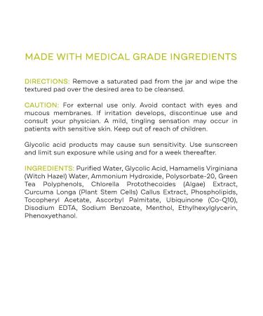 Replenix Glycolix Elite Glycolic Acid Peel Pads - 10% Glycolic Acid, 60 ct - Brightening & Exfoliating Treatment - Buy Online on SooperMarket.com