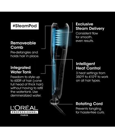 L'Or al Professionnel Steampod: Steam Powered Flat Iron Hair Straightener & Styler - Buy Online on SooperMarket.com