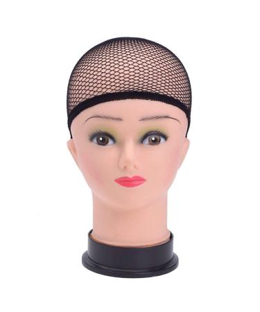 Buy 3-Piece Black Wig Cap Elastic Stocking - Nylon Stretch Mesh Weaving Cap for Wig Intermediate Layers - International Shipping Available - Buy Online on SooperMarket.com