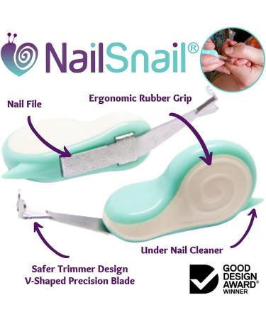 NAIL SNAIL Baby Nail Care Kit - Baby Nail Trimmer, File & Cleaner Set for Newborns and Toddlers - Safe & Easy Nail Grooming Solution - Buy Online on SooperMarket.com