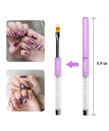 Professional UV Gel Nail Ombre Brush - Nylon Hair with Rhinestone Handle | Top Nail Art Tool for Beautiful Designs - Buy Online on SooperMarket.com
