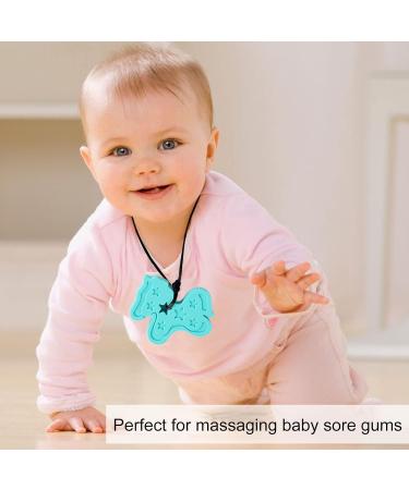 Sensory Chew Necklace for Home Use - Turquoise Green | Necklace Chewy Teether to Prevent Finger Sucking and Relieve Swelling with Beaded Edges - Buy Online on SooperMarket.com