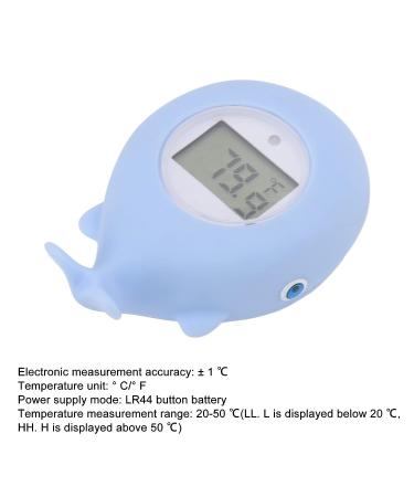 Whale Shaped Baby Thermometer - Infant Bath Safety Water Temperature Tester & Floating Toy with Intelligent Timing - Buy Online on SooperMarket.com