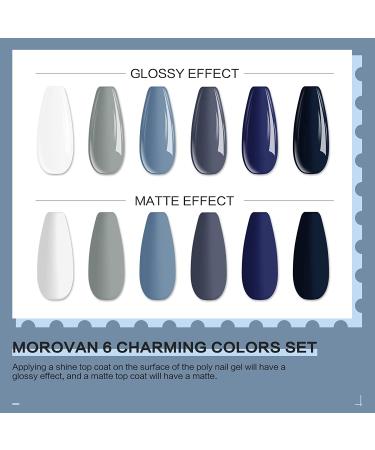 Morovan Poly Gel Extension Nail Kit - 6 Color Poly Nails Builder Gel Set for DIY Salon at Home - Buy Online on SooperMarket.com