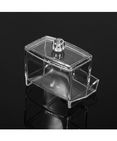 Atyhao Cotton Swab Box | Practical Q-Tip Organizer & Makeup Storage | Transparent Cosmetic Holder with Lid - Shop Internationally - Buy Online on SooperMarket.com