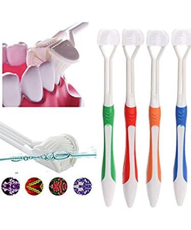 Adult Soft Bristle 3-Sided Toothbrush - Blue | Manual Toothbrush for Effective Cleaning - Buy Online on SooperMarket.com