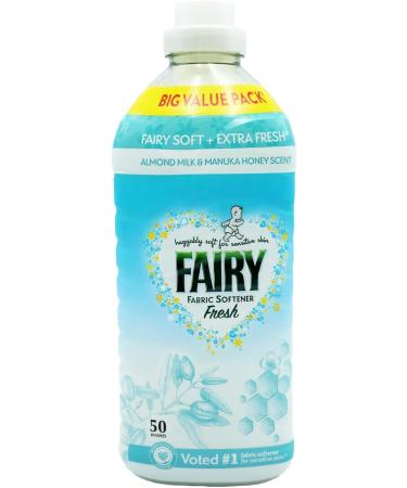 Fairy Non Bio Laundry Washing Pack: Non Bio Laundry Washing Gel 24w 840ml & Fresh Fabric Conditioner 50w 1.65L & In-wash Scent Booster Beads 176gr Almond Milk & Manuka Honey Scent - Buy Online on SooperMarket.com