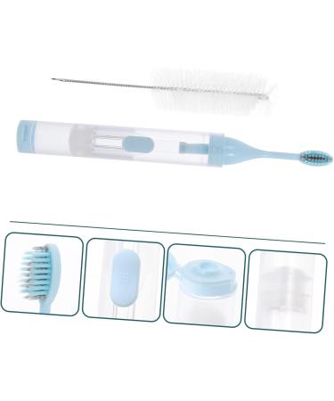 Merlan 3ST Manual Travel Toothbrush Compact Cleaning Brush for Home & Travel 1 Pack Blue - Buy Online on SooperMarket.com