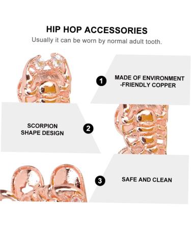 KALLORY 1pc Scorpion Single Braces Adult Costume Halloween Costumes Hip Hop Clothes for Men Cosplay Teeth 2X1cm Golden - Buy Online on SooperMarket.com