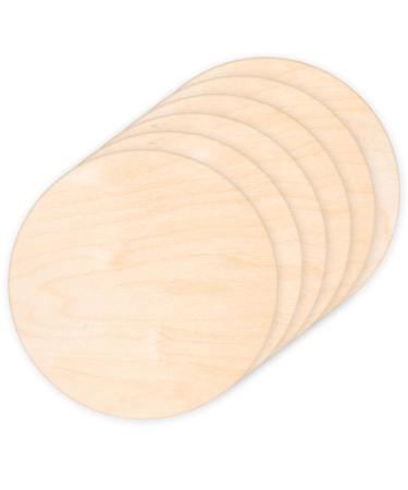 6 Pack 14 Inch Wood Rounds 14 Inch Round Wood Circles for Crafts Unfinished Wood Circles Wood Sign Blank Wooden Discs for DIY Crafts Door Hangers and Christmas Decoration