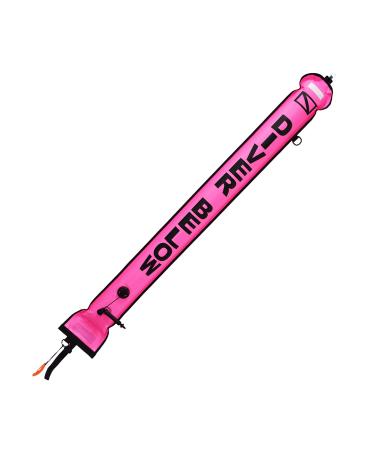 Scuba-Choice Diving 4.5ft Open Bottom Surface Marker with Lead Weight & Whistle, Pink, one Size