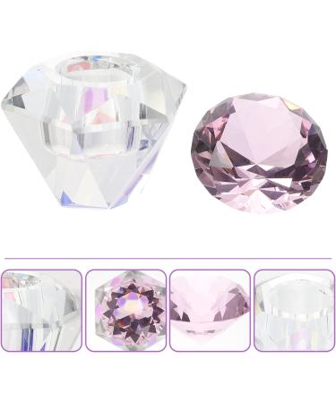 FRCOLOR Glass Nail Dish acrylic dappen dappen flower dappen Mixing Cups Glass Dappen Dish 5.5x5.5cmx2pcs Pinkx2pcs - Buy Online on SooperMarket.com