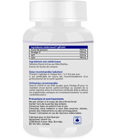 FEMMEROL Omega 3 900 60 Mini Capsules Easy to Swallow - 1000mg Total Omega-3s with EPA & DHA Deep Sea Fish Oils Support Heart Brain Bones & Joints Mood & Eye Health - 90% Purity - 30 Servings - Buy Online on SooperMarket.com