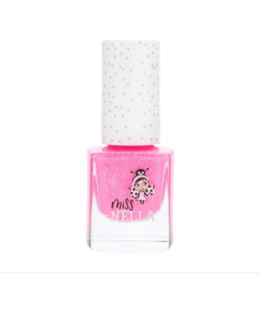 Miss Nella Watermelon Popsicle Safe Neon Pink Glitter Nail Polish for Kids - Non-Toxic, Odour Free Formula | Water Based, Easy Peel Off | Children and Toddlers - Buy Online on SooperMarket.com