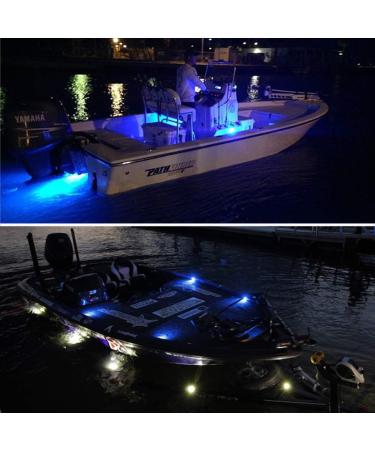 Boaton Boat LED Night Fishing & Courtesy Deck Lights Marine Interior & Yacht Lights for Pontoon, Bass Boat & Yacht (Blue) - Buy Online on SooperMarket.com