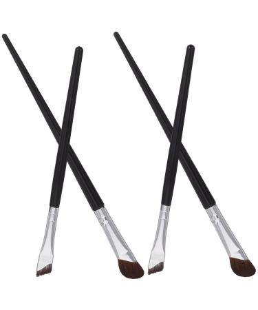 Baluue 4 Pcs Eyeliner Brush Concealer Brush under Eye Brow Brushes for Eyebrows Eye Makeup Wood