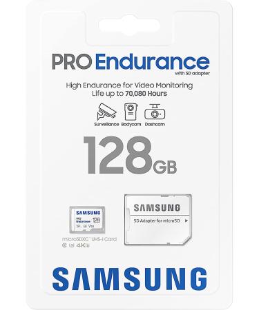 SAMSUNG PRO Endurance 128GB MicroSDXC Memory Card - Dash Cam, Body Cam, Security Camera - Class 10 U3 V30 | MB-MJ128KA/AM - Buy Online on SooperMarket.com