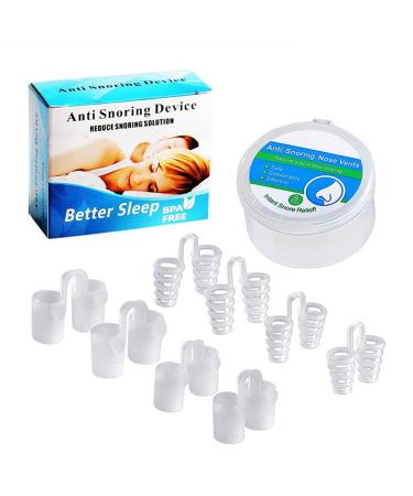 KUIKUI Snore Nasal Dilator Clip - Breathe Easy and Sleep Better with 8pcs Silicone Nose Vents