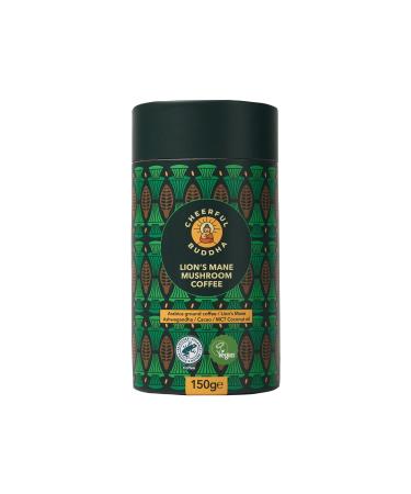 Cheerful Buddha Mushroom Coffee Ground (Lion's Mane) Lion's Mane Mushroom Blend 150 g (Pack of 1)
