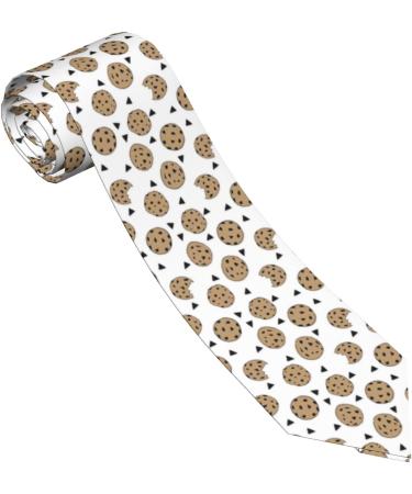 LamaMe Cookies Food Chocolate Chip Biscuits Anti-Floating Buckle Design Tie For Daily Work Wedding Banquet Dress With Holiday Birthday Gift - Buy Online on SooperMarket.com