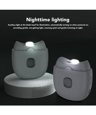 Automatic Nail Trimmer Electric Automatic Nail Clipper with Light Fingernail Cutter Nail Scraps Storage Rechargeable Safety Fingernail Trimmer for Kids Seniors Adult (White) - Buy Online on SooperMarket.com