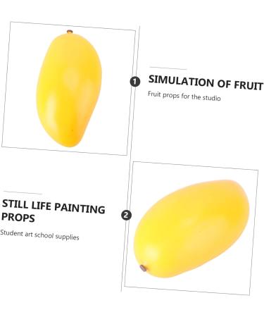 HOMSFOU 6 Pcs Fake Fruit Fruit Model Model Fruit Ornament Fruit Desk Decorations Fruit Photography Props Decor for Kitchen Simulated Fruit Creative Playthings Models Mango Toy Yellowx2pcs Mx2pcs - Buy Online on SooperMarket.com