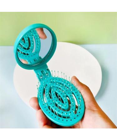 2PCS Hair Comb With Mirror Portable Massage Smooth Comb 2 In 1 Folding Portable Hollow Comb Styling Accessories (Color : C1) - Buy Online on SooperMarket.com