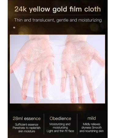 24k Gold Mask Sheet Mask Niacinamide Mask Nourishing & Moisturizing Hyaluronic Acid Mask Skincare For All Skin Types - Buy Online on SooperMarket.com
