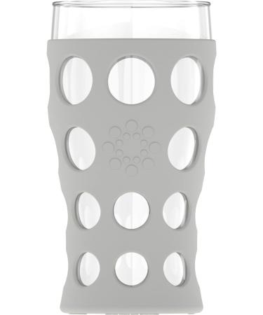 Lifefactory 20oz BPA-Free Protective Silicone Sleeve Beverage Glass 2-Pack - Stone Gray - Buy Online on SooperMarket.com