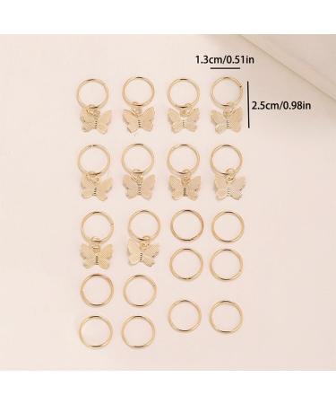 20PCS Hair Beads For Women Braids Jewelry For Hair Dreadlocks Accessories Metal Gold Silver Clips For Hair Braiding Beard Decoration For Girls Women one color D - Buy Online on SooperMarket.com