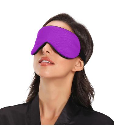 Haskirky Light Blocking Eye Mask - Adjustable Adult Men and Women Travel, Yoga, Meditation - Pure Purple - Buy Online on SooperMarket.com