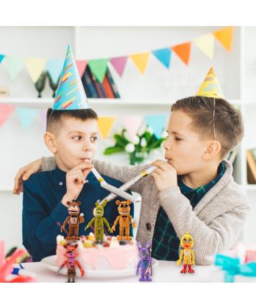 6PCS Night Bear Mini Figures Night Bear Cake Toppers Cake Decoration Mini Freddy's Figures Set for Boys Girls Birthday Party Babay Showers Celebration Supplies - Buy Online on SooperMarket.com
