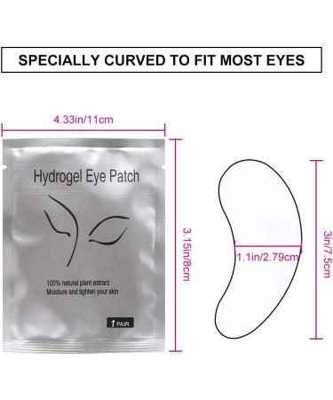 FADVAN Pink Eye Pads - 50 Pair Lint-Free Hydrogel Gel Patches for Eyelash Extensions - Silvery-DE - Buy Online on SooperMarket.com