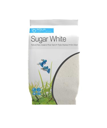 AquaNatural Sugar White Sand 10lb Substrate for aquascaping, Aquariums, vivariums and terrariums