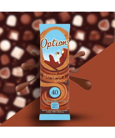 Options Hot Chocolate Pick N Mix - Create Custom Chocolate Combo with 4+ Flavours | Belgian Choc Orange Salted Caramel White Chocolate | 50 Sachet Perfect Chocolate Gift Set for Chocolate Lovers Pack of 50 - Buy Online on SooperMarket.com
