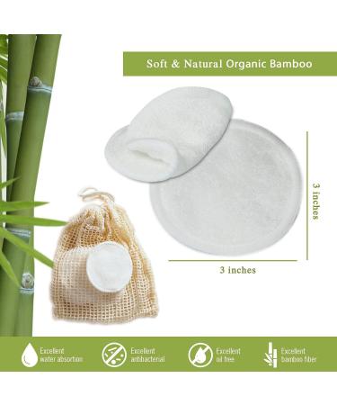 Reusable Cotton Pads Face Pack Set 26 - Washable Makeup Remover Laundry Bag | Bamboo Cloth Rounds for Skincare | 13 Count Facial Wipes for Eye and Lip | Eco-friendly Beauty Essentials - Buy Online on SooperMarket.com