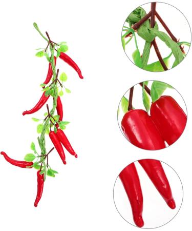 Cabilock 1 Bunch Wall Decoration Pendant Plant Decor Red Decorations Mini Toy Pepper Pendant Sling Artificial - Buy Online on SooperMarket.com