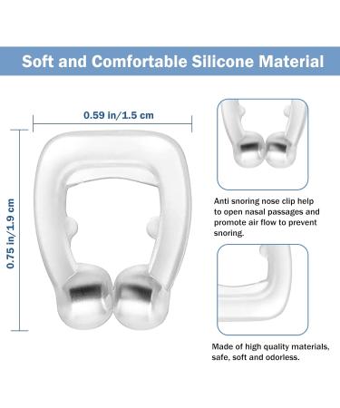 Silicone Magnetic Anti Snoring Nose Clip - Comfortable Stop Snoring Device for Quieter Restful Sleep - 6PCS - Buy Online on SooperMarket.com
