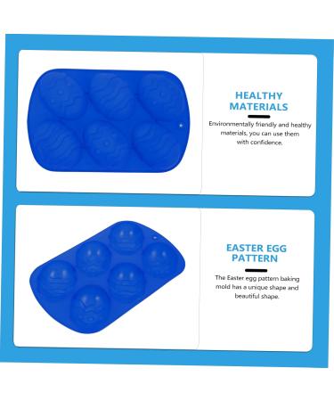 Cabilock Silicone Mold 6 Pcs Six Egg Mold Silicone Molds Capacillos para Cupcake Easter Egg Shaped Molds Chocolate Mold 22.2X12.7CMx3pcs Bluex3pcs - Buy Online on SooperMarket.com