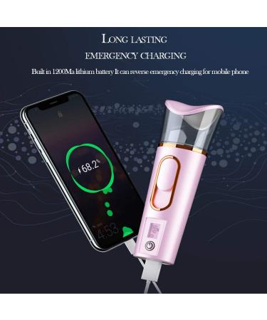 FANTEXY Nano Facial Mister with Skin Analyzer & Moisture Tester - Portable Mini Cool Face Mist Steamer for Eyelash Extensions & Hydration - Buy Online on SooperMarket.com