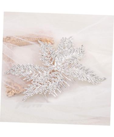 Mikinona Bridal Comb Insert Comb Flowers Decoration Silver Clips for Hair Wedding Ceremony Decorations Rhinestone Barrettes for Women Hair Bling Temperament Accessories Alloy Miss - Buy Online on SooperMarket.com