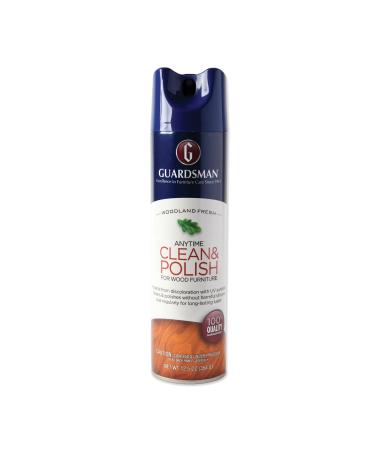 Guardsman 460700 Clean & Polish For Wood Furniture-Silicone Free, UV Protection, Woodland Fresh, 12.5 Oz, 1 Count