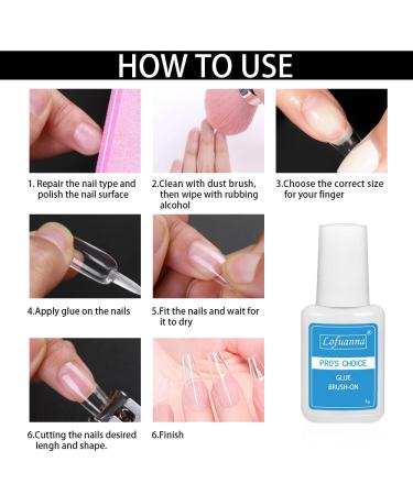 Professional Nail Glue for Acrylic Nails - Long Lasting & Quick-Drying 7ml - Buy Online on SooperMarket.com