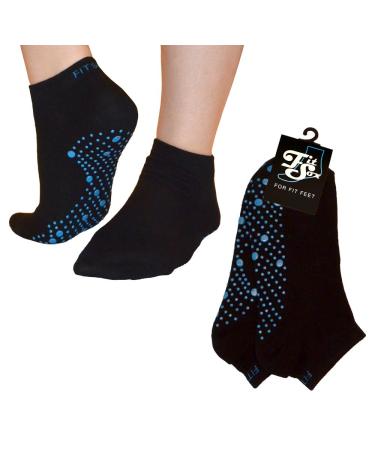 FitSox Pilates Yoga Martial Arts Gym Dance Barre. Anti-Slip/Non-Slip Prevention of Falls Black / Blue 40